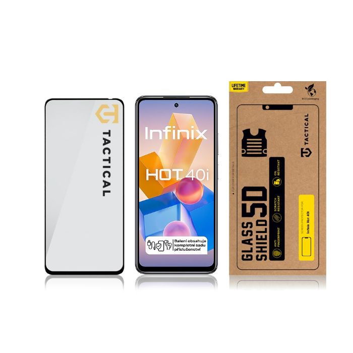 Tactical Glass Shield 5D sklo pro Infinix Hot 40i Black