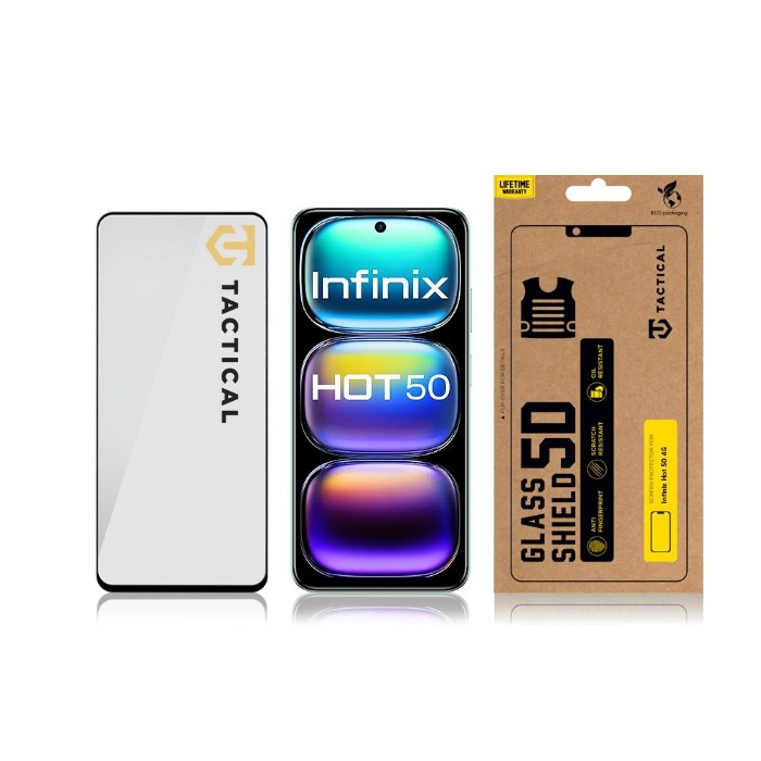 Tactical Glass Shield 5D sklo pro Infinix Hot 50 4G Black