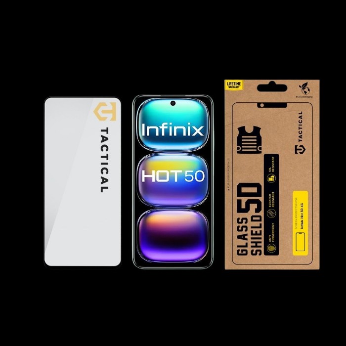 Tactical Glass Shield 5D sklo pro Infinix Hot 50 4G Black